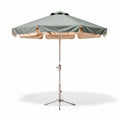Parasol de jardin en polyester résistant avec pied en aluminium gris 200 x 200 x 250cm