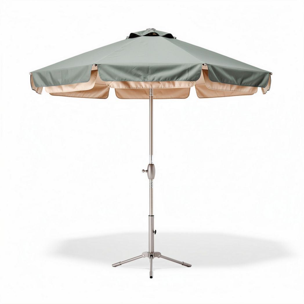 Parasol de jardin en polyester résistant avec pied en aluminium gris 200 x 200 x 250cm